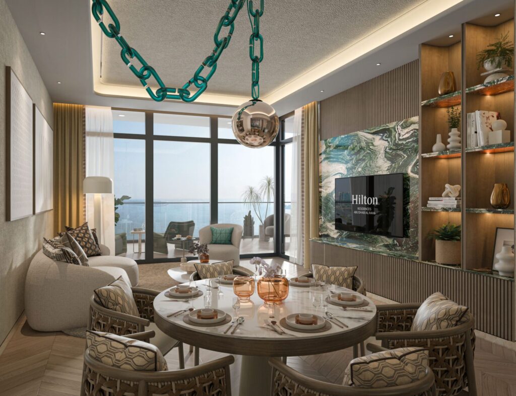 Hilton Residences Al Raha Beach living room